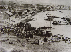 1904년 제물포항의 백미 수출