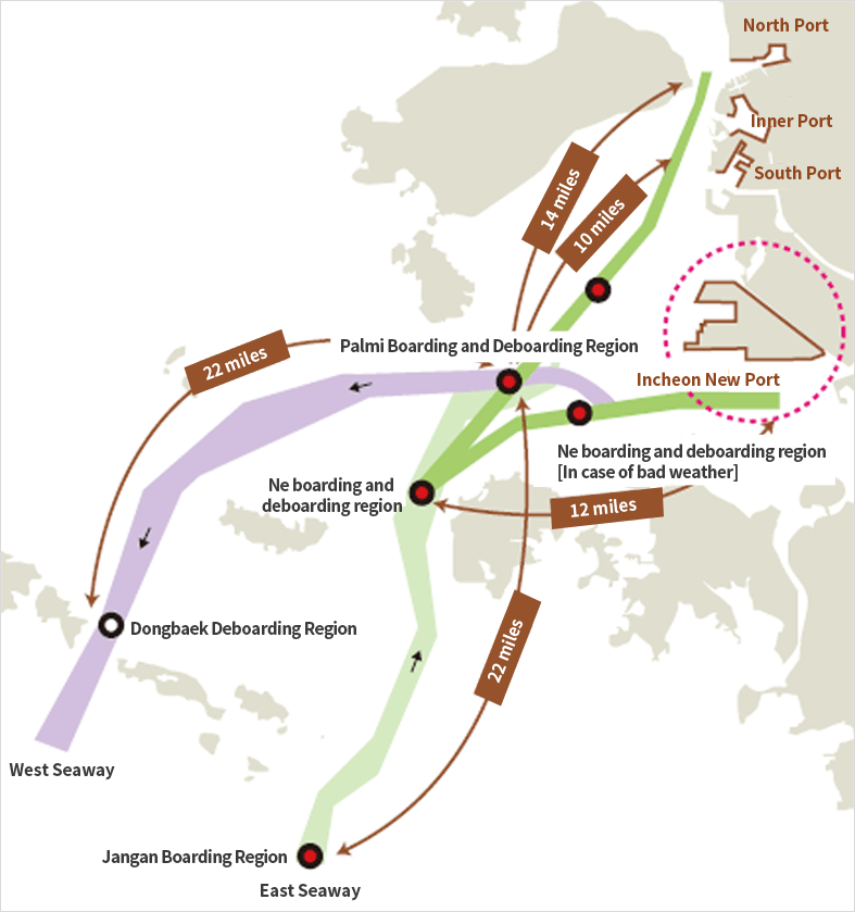 Incheon New Port, Pilotage Region